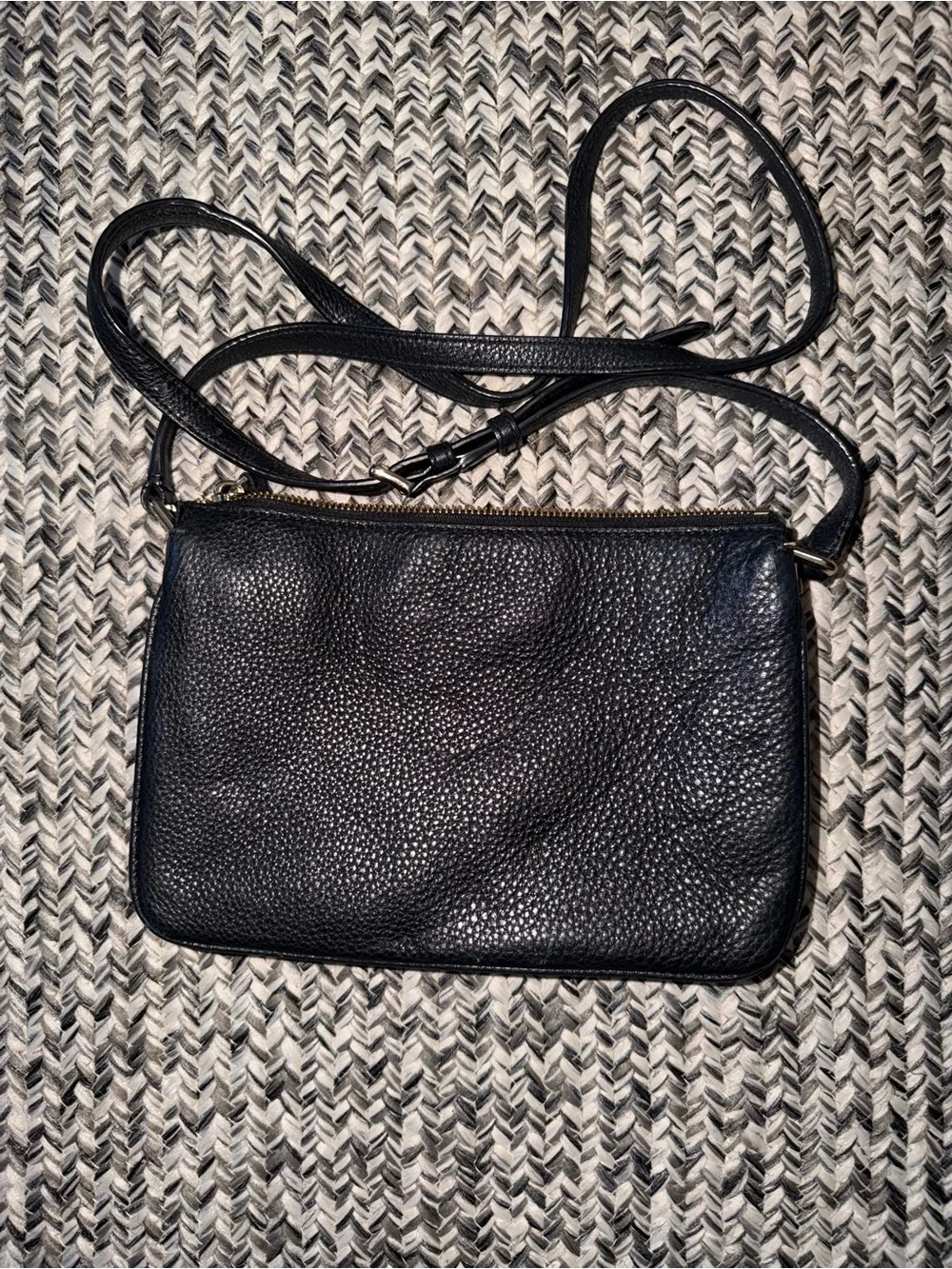 Kate Spade Black Pebbled Leather Crossbody Bag